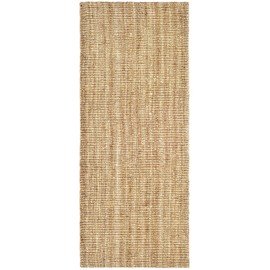 Safavieh Natural Fiber Collection NF447A Handmade Chunky Textured Premium Jute 0.75-inch Thick Runner, 2'6" x 12' , Natural