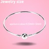 JEWBERY S925 Sterling Silver Snake Bracelet DIY Beaded Bracelet