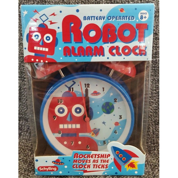 Schylling Battery Operated Robot Alarm Clock Schylling Never Removed From