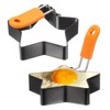 HARFINGTON 2Pcs Star Egg Rings Stainless Steel Nonstick Pancake Cooking