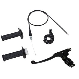 Throttle Grip Handle set with Cable and Left Clutch lever XR80 XR100 CRF70 CRF80 CRF100 7/8” Handle Pit Dirt Motor Bike Baja Mini Bike 196cc 200cc 5.5hp 6.5hp 48 Inch Twist Throttle Hand