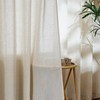 KGORGE Short Linen Curtains Eyelets 135 cm x 140 cm