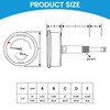 MEASUREMAN Commercial Tridicator, 2.5" Dial, 1/4" NPT Back Mount, Dual