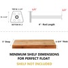 NEODROP 4-Pack 4 Inch Hidden Floating Shelf Bracket, Heavy Duty