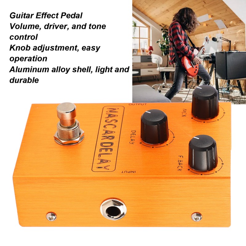 Delay Effect Pedal BBD Chip 3 Knobs Effector for Electric