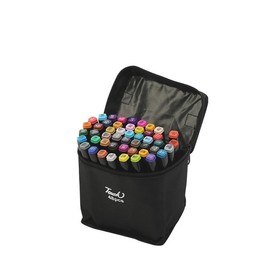 Double Tipped Alcohol Markers, Chisel & Fine Alcohol-based Art Marker Set for Adults Coloring Illustration, Great Value Pack for Students' Art Class, Better Designed Grip - Color: 48 Colors