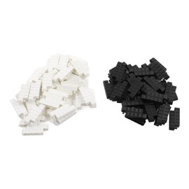 60pcs RC Car Barrier Black White RC Car Race Track Barriers Universal DIY Plastic RC Road Barrier for Remote Control Car