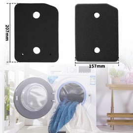 Pack of 2 Dryer Filters Compatible with Miele 9164761 Dryer, Heat Pump Dryer, Fine/Coarse 207 x 157 x 30 mm Tumble Dryer Base Filter, Lint Filter, Foam Sponge for Condenser Dryers