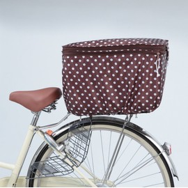 川住製作所(Kawasumi Seisakusyo) 自転車 2段式後カゴカバー KW-51BR ブラウンドット