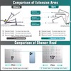 10" High Pressure Rainfall Shower Head with Handheld Combo, Upgrade