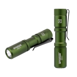 Manker E05 II High Output EDC Flashlight Eeay to Carry, for Camping, Hiking (Army Green, 800 Lumens NICHIA 519A-V1 4000K R9080)
