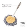 VIGAR Bamboo Microfibre Duster Round Grey ABS Dimensions: 18 x