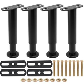 homfanseec 4pcs Adjustable Metal Bed Frame Support Legs,Bed Support Legs Heavy Duty,Bed Legs Replacement,Replacement Legs for Adjustable Bed Frame,Xtra Durable Steel Bed Frame (Size:7.09-11.81inch)