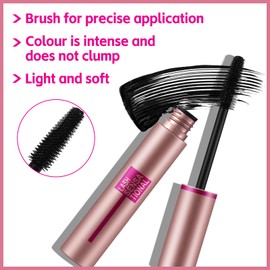 Boobeen 2pcs Waterproof Mascara Volumen und Länge, Curling, Tubing Mascara Schwarz, lang anhaltend, schmutzabweisend