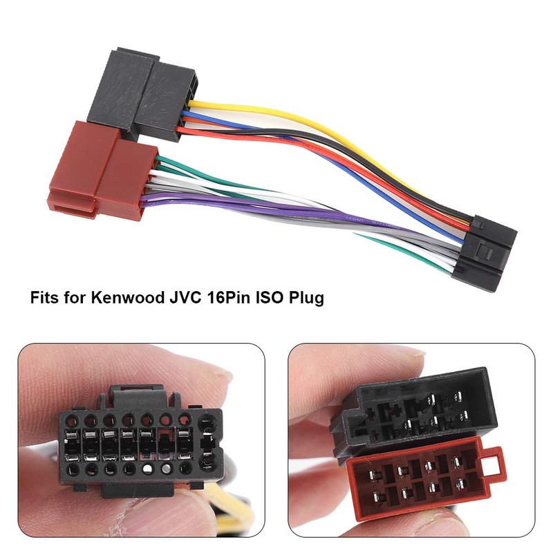 Radio Wiring Harness, Socket ISO Adapter 16 Pin for