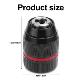 Keyless Drill Chuck for Milwaukee M18, Multi-Purpose Hand Drill Chuck Adapter Parts Replacement High Carbon Steel 1/2 Drill Chuck Clamping Capacity 1.5-13mm