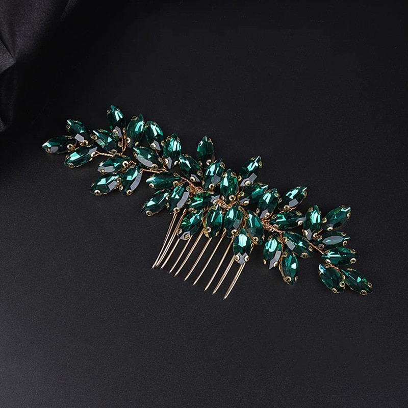 Jumwrit Peine para el pelo de novia con diamantes de
