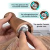 Wooden Pepper Grinder,Refillable Pepper Mill,Adjustable Pepper Shaker,Spices Mill,Ceramic Pepper Grinder