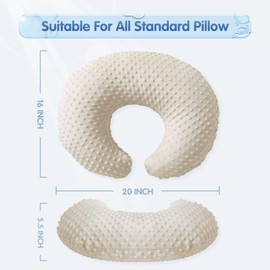 Nursing Pillow for Baby and Mom-Breastfeeding Pillows with Removable Baby Feeding Pillow Cover-Ergonomic Nursing Essentials for Bottle and Breast Feeding,Baby Sitting Support Pillow (Beige)