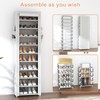 VTRIN 10-Tier Shoe Rack with Cover, Tall Narrow Shoe Organizer,