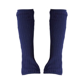 Protectores de brazos adaptables para hombre y mujer con cables de bucle, Azul marino/flor y brillo, Talla única