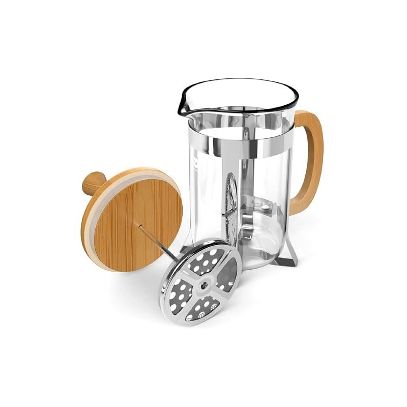 Coffee Culture Bamboo Size: 350Ml French Press/Plunger, Brown, PLNG350-BM