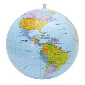 Sarini 2PCS Inflatable world globe, inflatable globe, water polo world globe, world globe, for beach play or teaching, birthday parties, science geography education