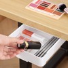 YANGLY Invisible Drawer Storage Box with Lid Pull Out Under