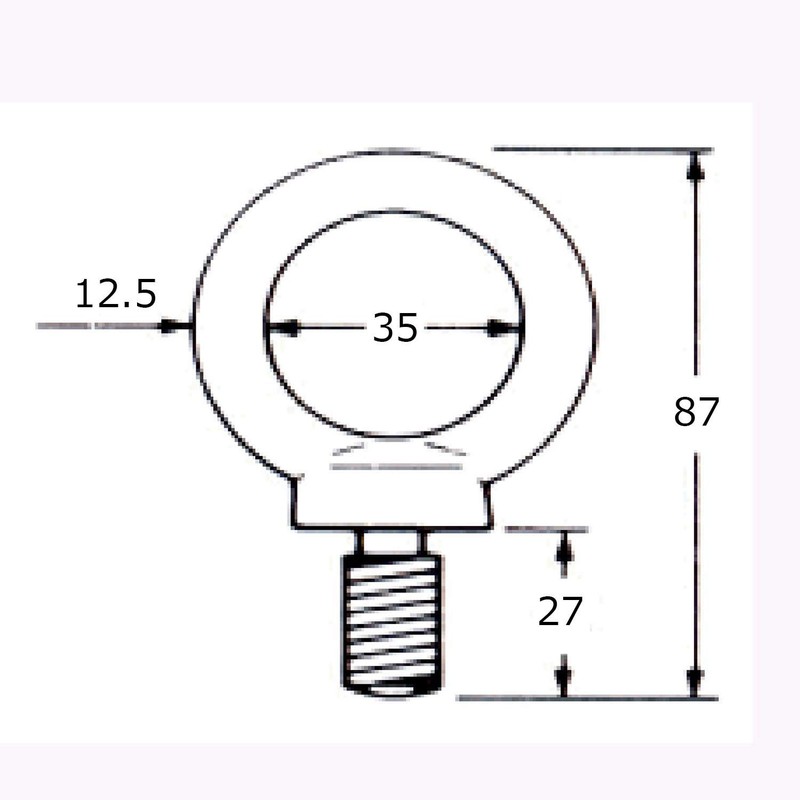 AII Eye Bolt 0.6 inch (16 mm) Lifting Connected Fixed