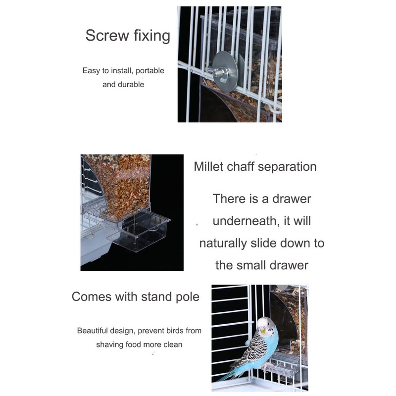 Automatic Bird Feeder,No Mess Bird Feeder,Bird Cage Feeder Bird Cage