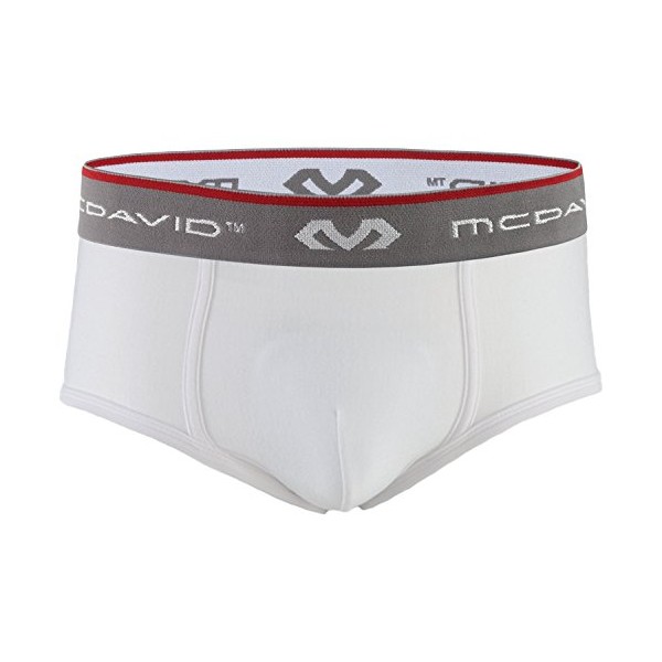 McDavid 9110 Youth Performance Brief with Flex Cup, White, Regular