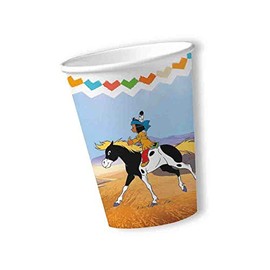 Yakari DH-Konzept 8 Cups Children's Party and Children's Birthday Party // Indian Boy Sioux Small Thunder Paper Cups Party Cups Party Cups Party Set