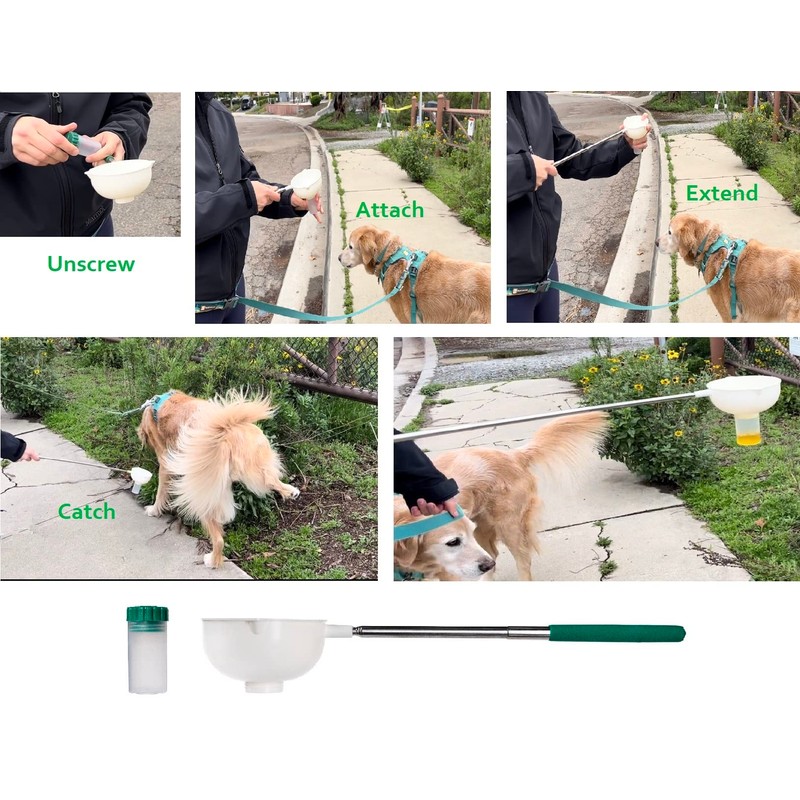 P-Scoop Telescopic Urine Collector for Medium/Large Male Dogs - with