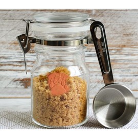 Disco de ahorro de azúcar morena y suavizante con elegante garra de oso, 4 discos de azúcar morena, terracota y azúcar morena