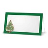 Christmas Tree on Green Place Cards - Tent Style -