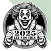 Azeeda 'Clown New Year 2025' White Premium Vinyl Decal Sticker