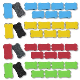 36 Erasers (4 colors: red, blue, yellow-green) with magnets Mon amulette