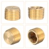 sourcing map 8 Pcs Brass Plug Hex Counter Sunk Plug,