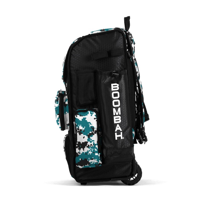 Boombah Rolling Superpack Hybrid Digital Camo Bat Pack Black/Teal -