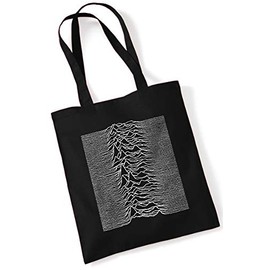 Joy Division Unknown Pleasures Jute Tote Bag Black, black