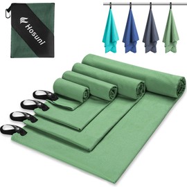Hosuni Microfibre Towel, (60x30cm Small Towel+50x100cm Gym Towel), Compact Quick Dry Travel Towel, Gym Towel Men Suitable for Fitness, Beach, Gym, Camping, Swim (S+M)