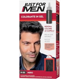 Just For Men Shampoo-In Hair Color Real Black # H-55 for Men Shampoo 1 Application
