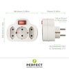 Multiple Socket with On/Off Switch, Socket Adapter, 1 x Type