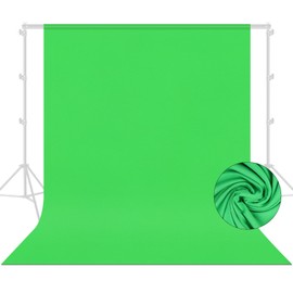 Green Screen Backdrop 2.1x3m - Thickened Chromakey Cloth, Foldable & Portable for Studio, Video Shooting, Live Streaming, Zoom