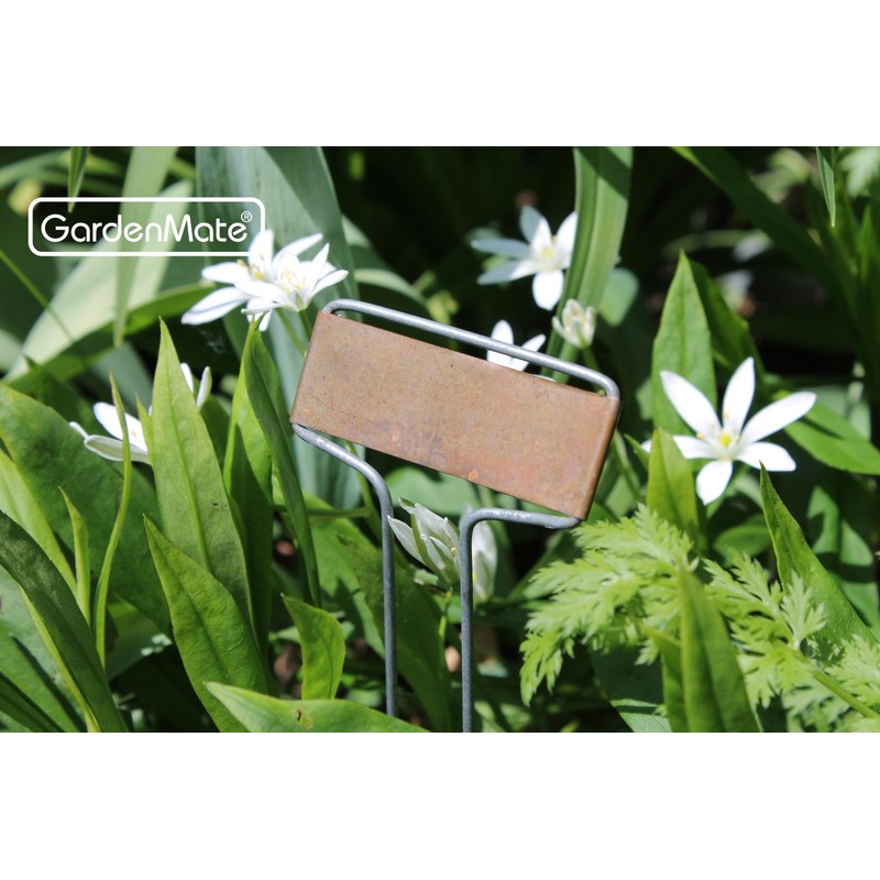 GardenMate 50-Pack Weatherproof Banner Copper Metal Plant Labels, Height 10.5",
