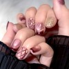 PHYLIN LEAF Uñas Postizas Hechas A Mano, Cuadradas, Cortas, Con