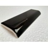Black 2 x 6 in Ceramic Tile Bullnose Mud Cap