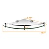 Mount-It! Glass Corner Shower Shelf for Bathroom, Wall Mounted with