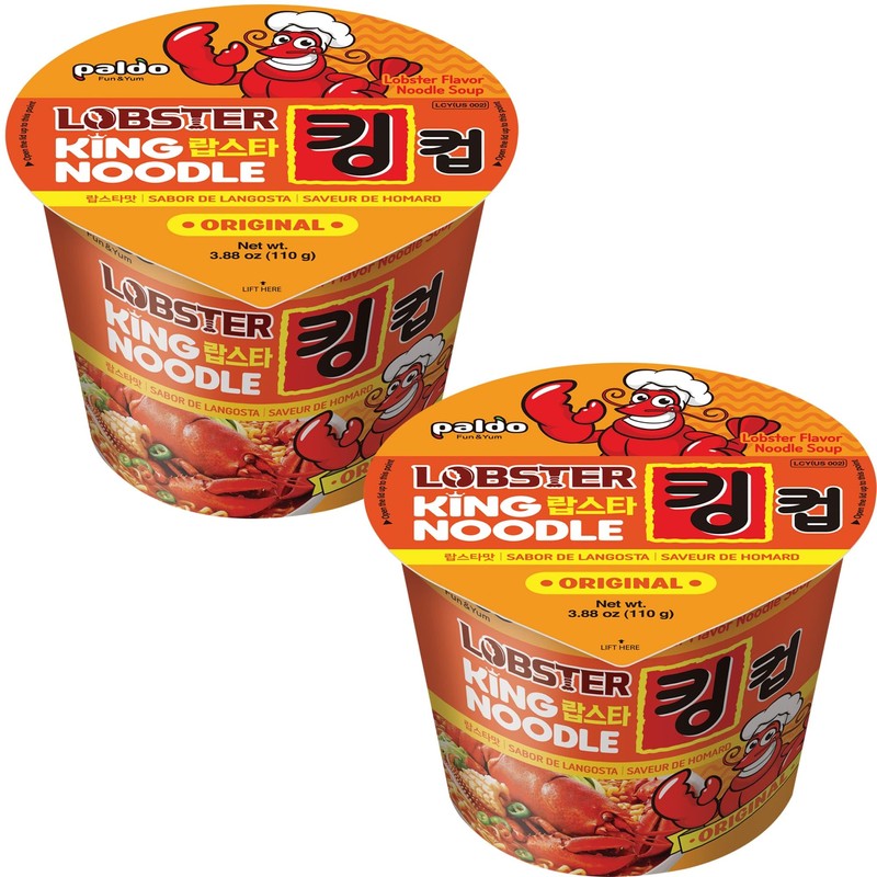 Paldo, Instant Bowl Noodles, Lobster Flavour, 110g 3.88 oz (Pack