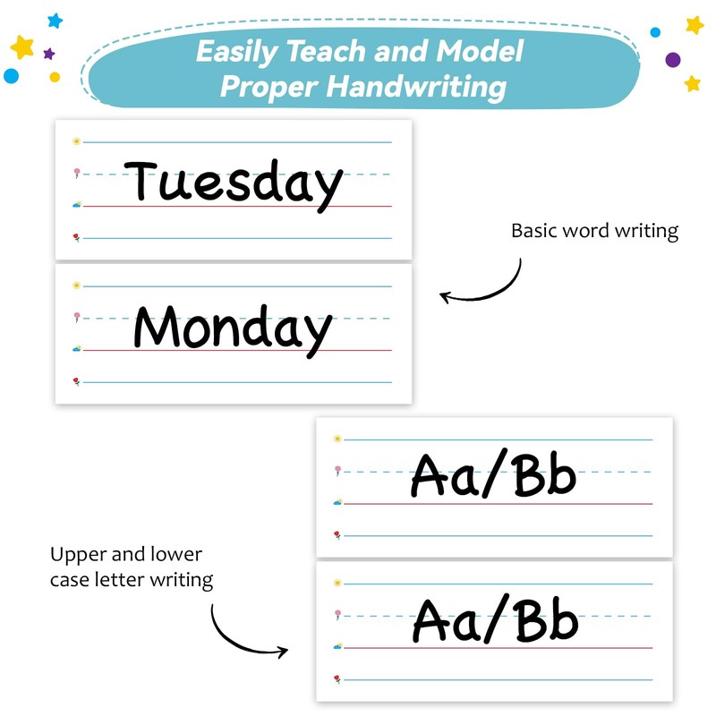 Naozinebi Jumbo Magnetic Sentence Strips 22x8in Dry Erase Writing Strips,